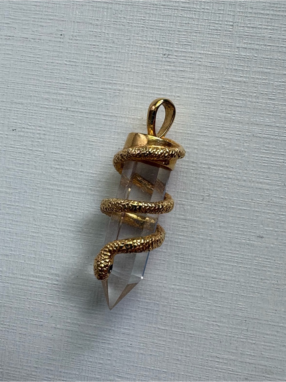 Awe Inspired Crystal Snake Amulet